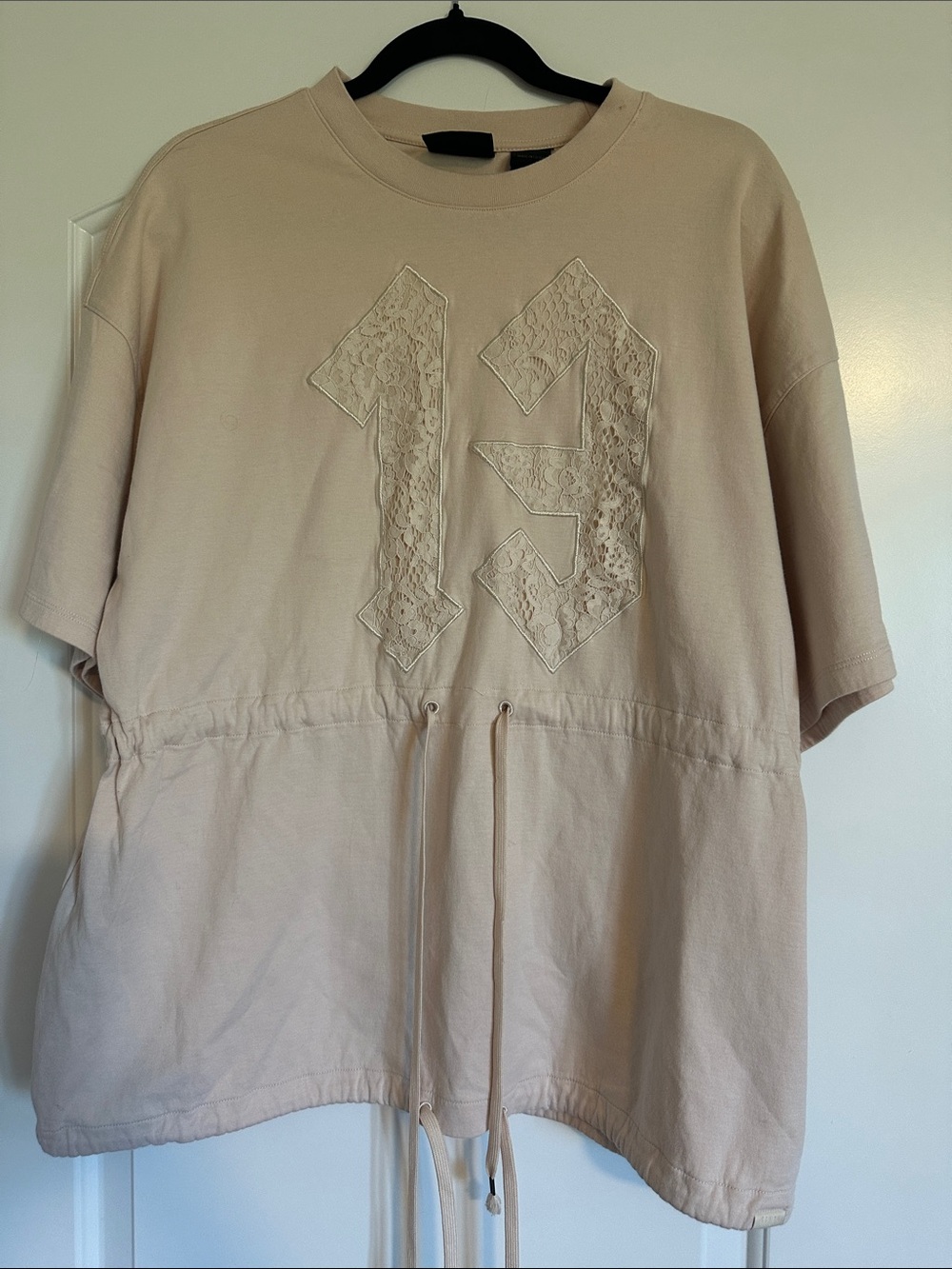 Fenty Beauty Beige Kids Drawstring Sweatshirt with Lace